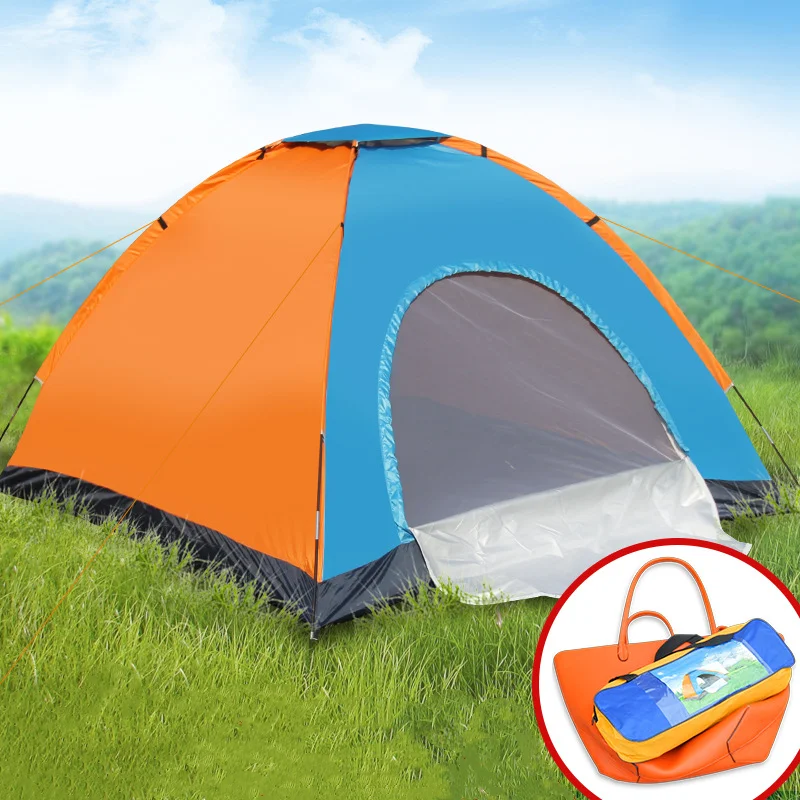 custom.Best Selling Portable Single-layer up Outdoor Hiking Family Camping Tent