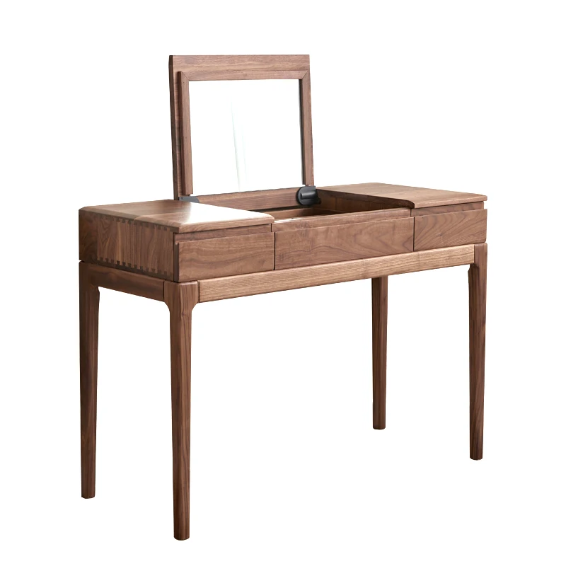 

Makeup table dresser bedroom flip mirror storage cabinet integrated modern simplicity