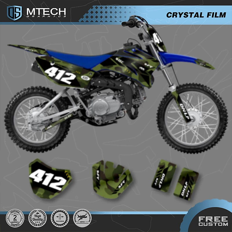 

DSMTECH для Yamaha TTR 110 TTR110, мотоциклетная графика, фоновые наклейки, наборы наклеек, обтекатель, индивидуальный протектор 008