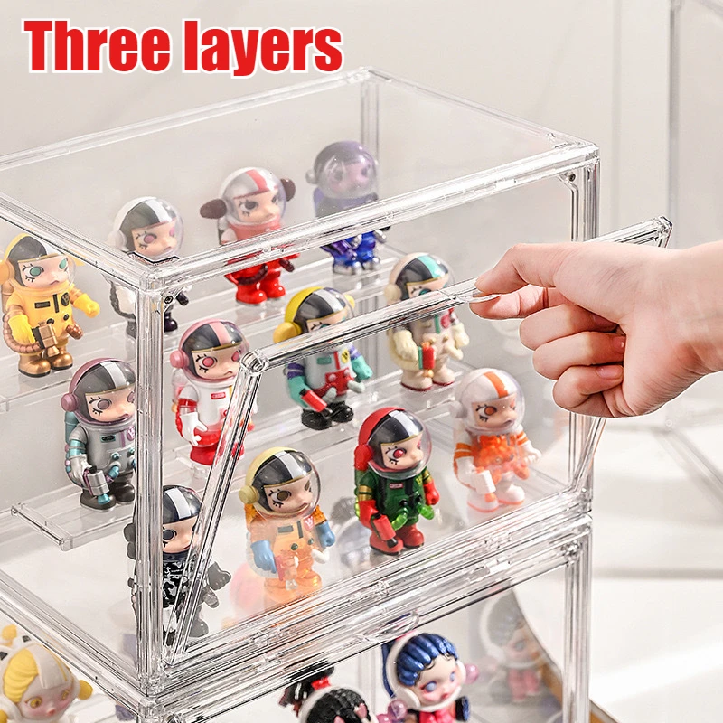 Transparent Acrylic Display Rack Transparent Handmade Anime Car Model Blind Box Display Storage Box Storage Rack Home Decoration