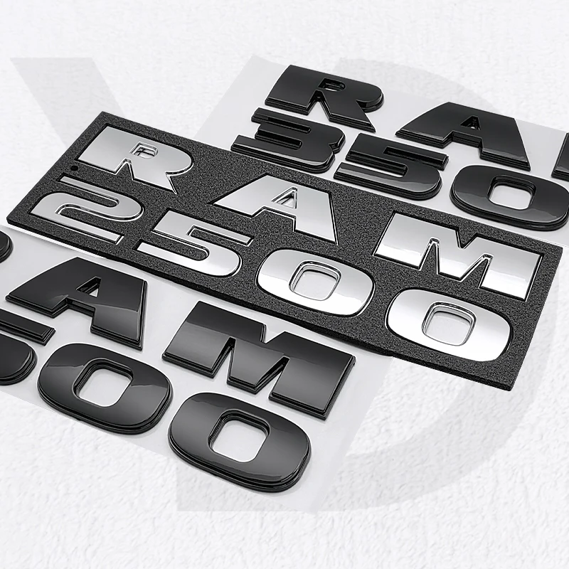 ABS Car Fender Emblem Stickers for Dodge RAM1500 RAM2500 RAM3500 RAM 1500 2500 3500 Logo Rear Trunk Badge Decals Accessories - view 3