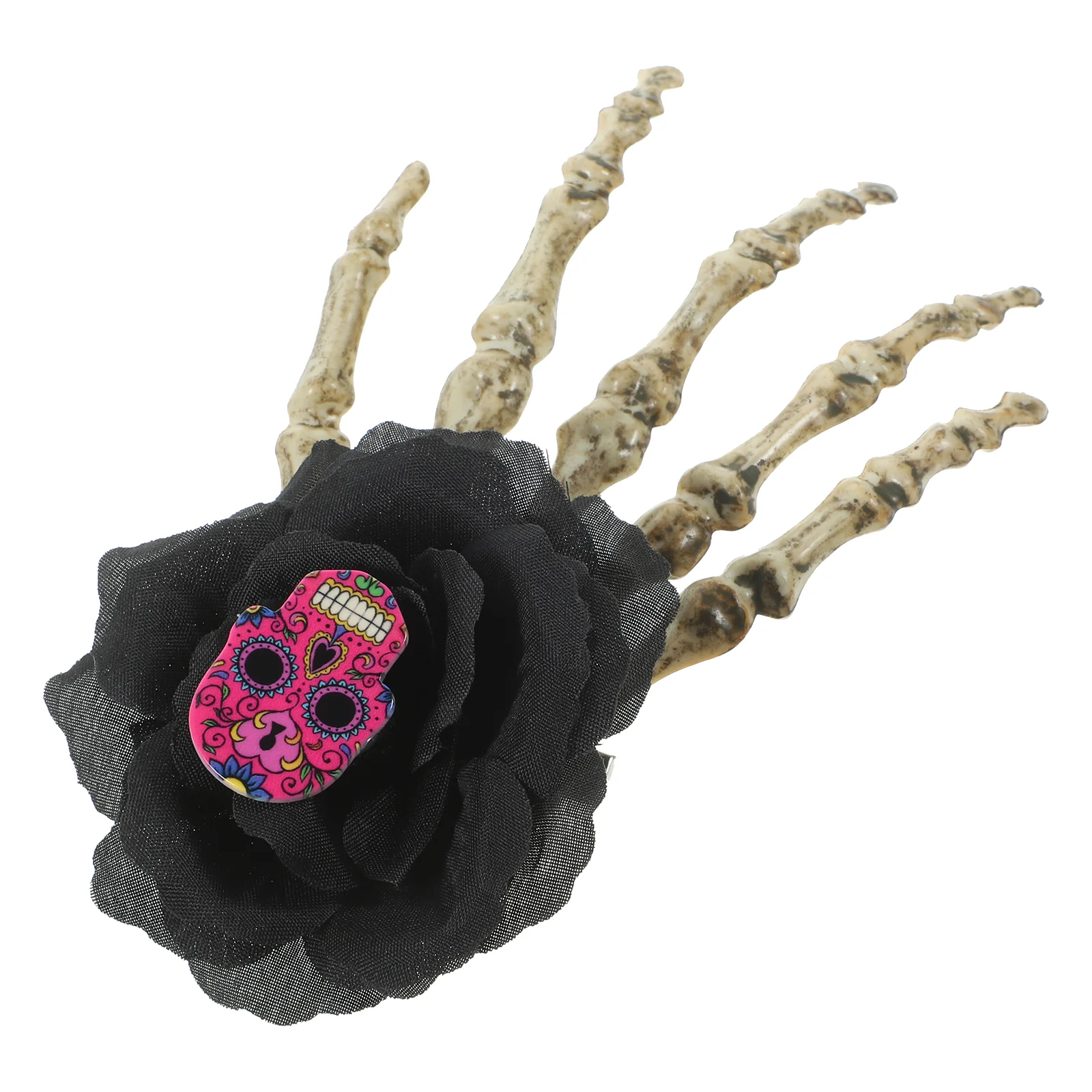 Halloween Hair Clip Goth Floral Hair Clip Hand Hair Clip Halloween Hair Accessory hair clip