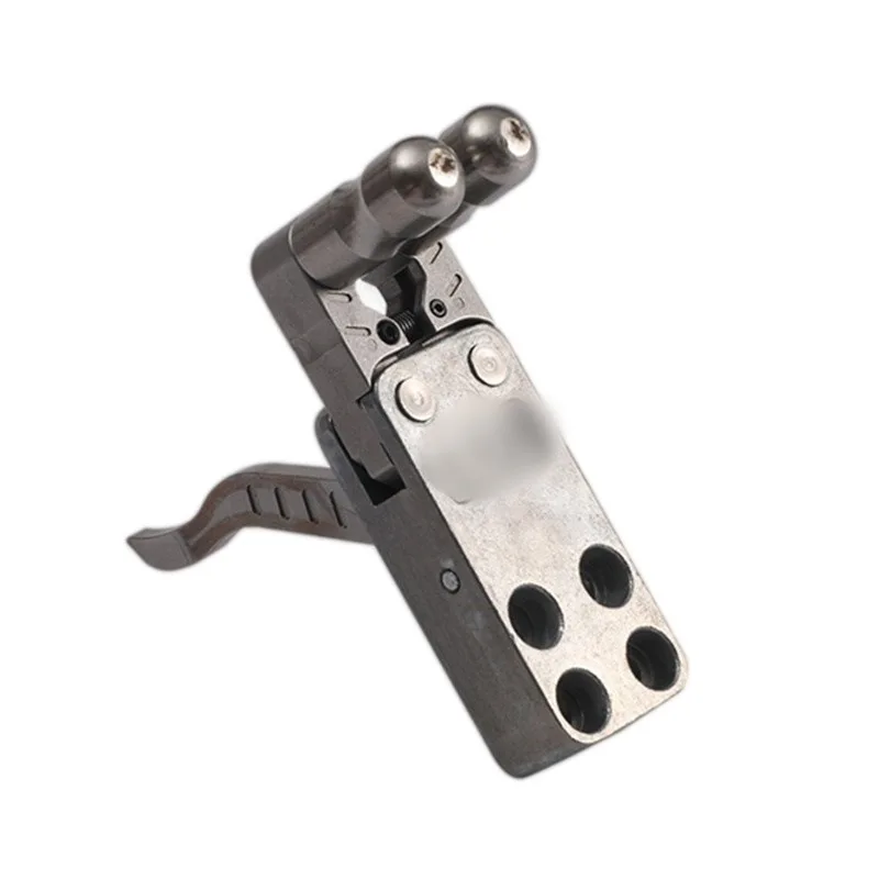 Acessórios de estilingue ao ar livre de aço inoxidável dispositivo de abertura e fechamento de retorno automático braçadeira de ovo de ligação de dois eixos