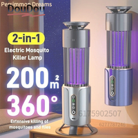 Electric Mosquito Killer Lamp 2 in 1 Home Photocatalyst Mosquito Lamp Portable Mosquito Trap Zapper Gardening Garage Camp