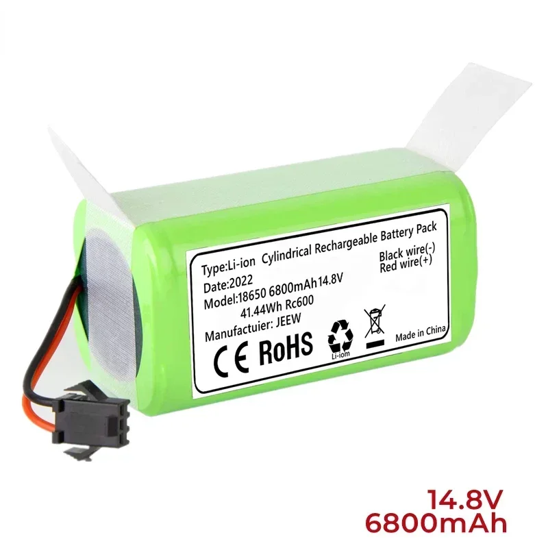 14.8V 6800mAh Replacement Battery Compatible with Ecovacs Deebot N79 N79S DN622  Eufy RoboVac 11 11S 11S MAX 12 15C 15C MAX