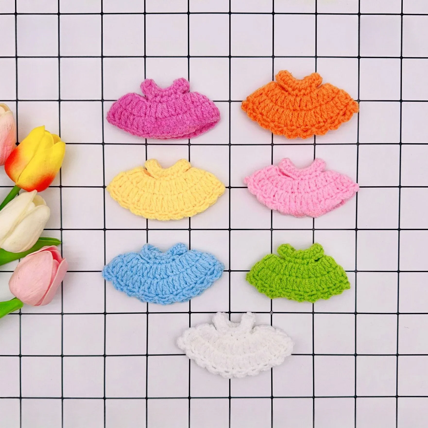 Mini Knitting Doll Clothes Dress Up Cotton Doll Cute Clothing Collocation DIY Hand Craft Gift Materials Kids Toys Accessories