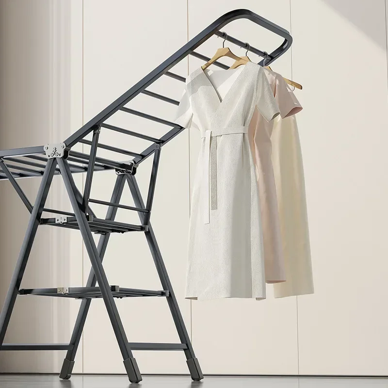 Opvouwbare Kleding Hanger Vloer Huis Slaapkamer Balkon Drooghanger Indoor Baby Cooling Waslijn Po