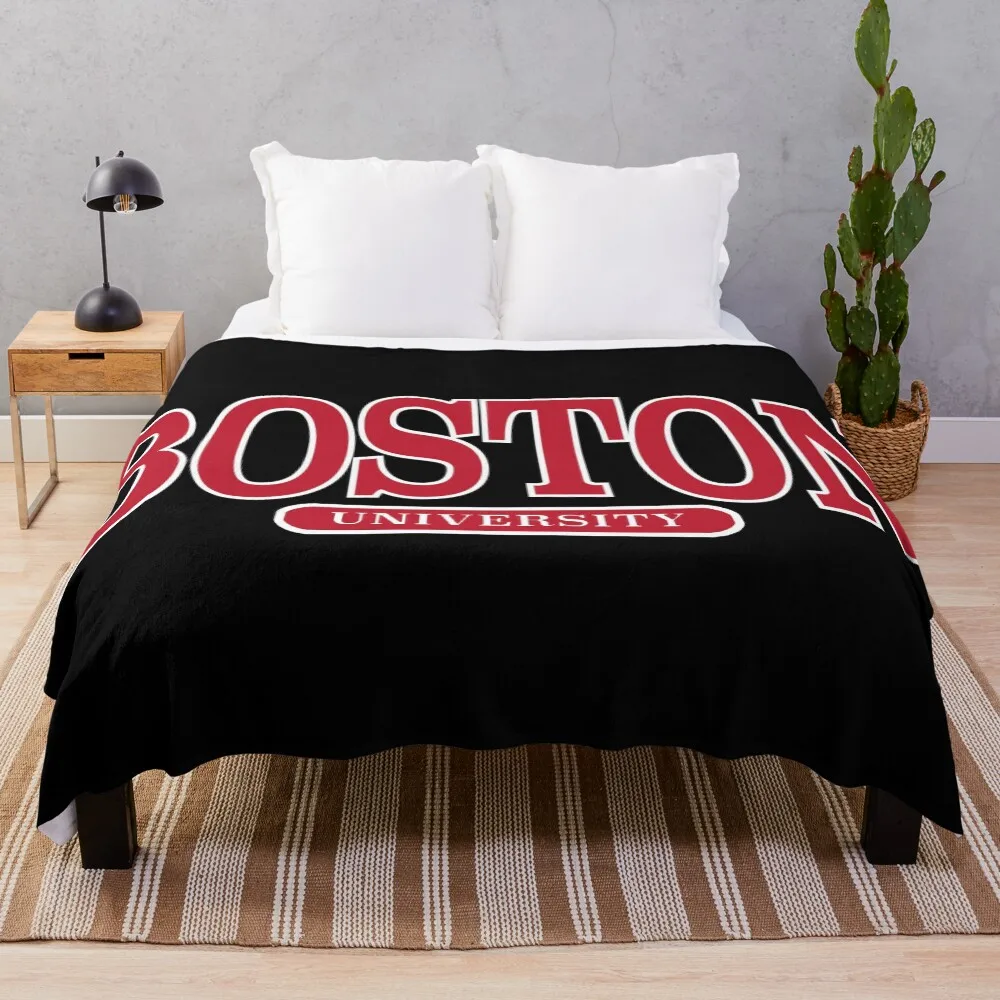 

bu - serif font curved Throw Blanket