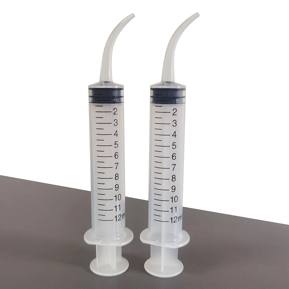 Jeringa de codo para alimentación de aves, alimentador de medicina para lactancia, jeringa de plástico de 12ml, jeringa sin aguja, alimentador de palomas, 2 uds.