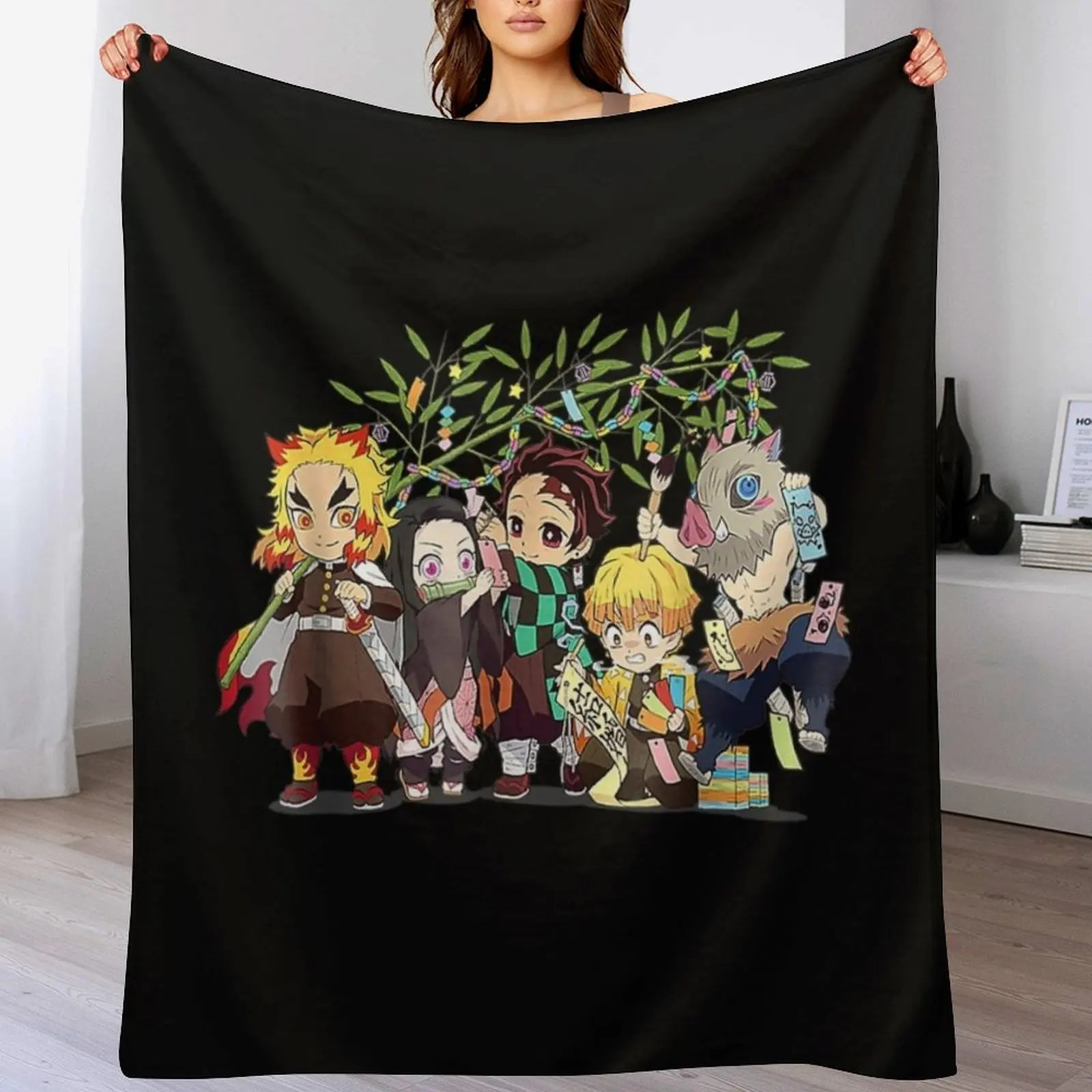 

Demons Slayers Cools Throw Blanket Nap Soft Plaid Blankets