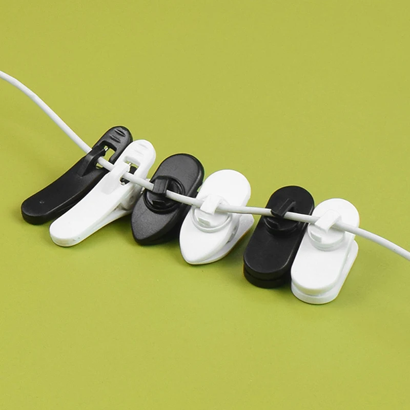 

10PCS Portable Earphone Cable Wire Clip Cord Collar Plastic Clamp Organization Holder Headset Audio Line Rack