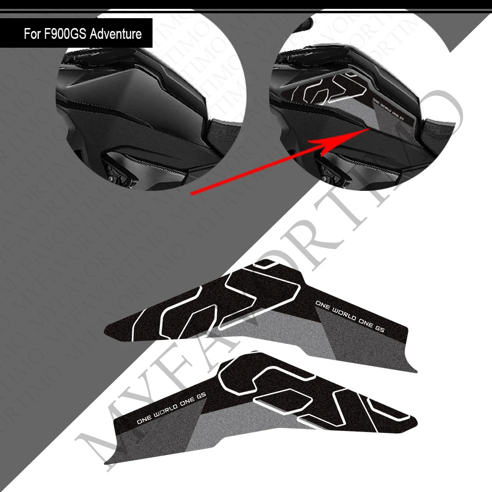 

For F900GS GS 900 Adventure ADV Motorcycle Tank Pad Cap Grips Gas Fuel Knee Stickers Decals Protector 2024 2025 2026