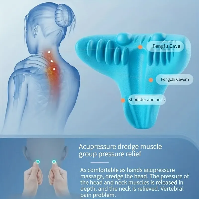 新しい重力マッサージ枕頸椎マッサージャー脊椎牽引装置肩首マッサージ枕首ストレッチ枕