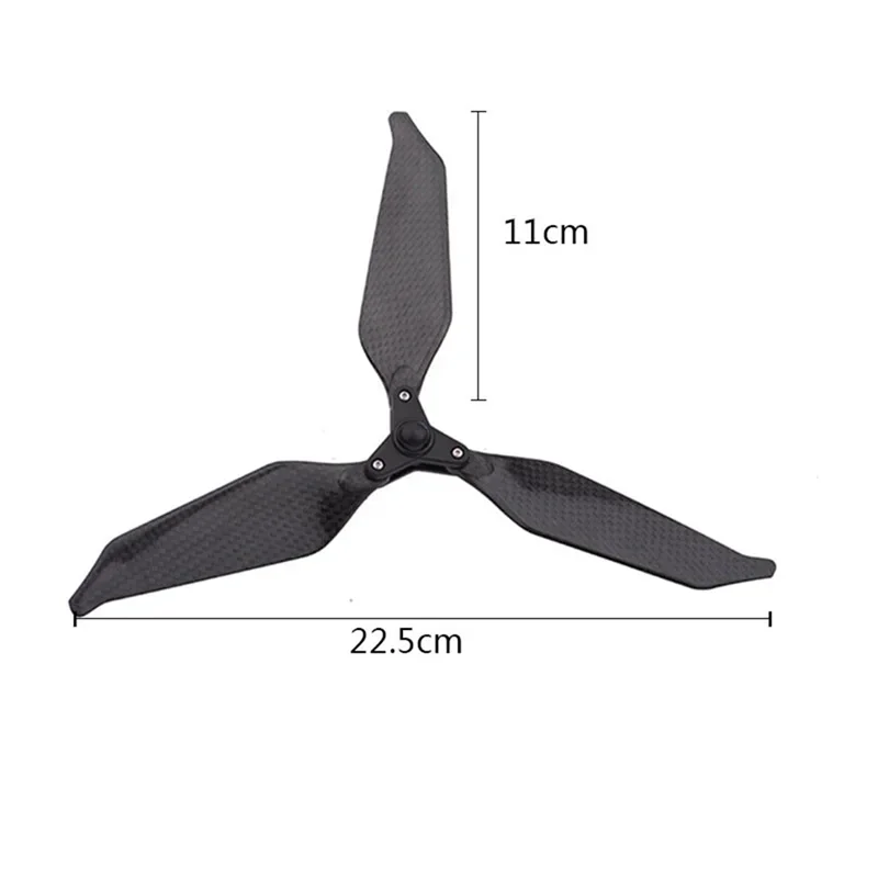 B24B 4Pcs Carbon Fiber 9455S Propeller Three Blade Self-Lock Propellers With Base For DJI Phantom 4/ 4 Pro Advanced Drone