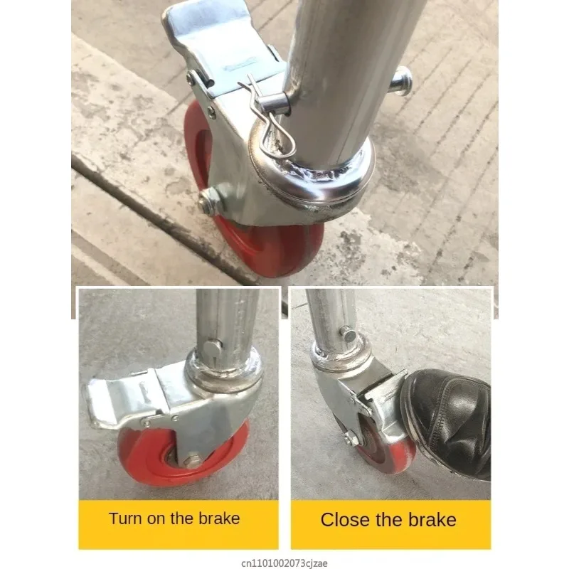 Scaffolding folding lifting galvanized hand scaffolding mobile thickening decoration horse stool small movable shelf
