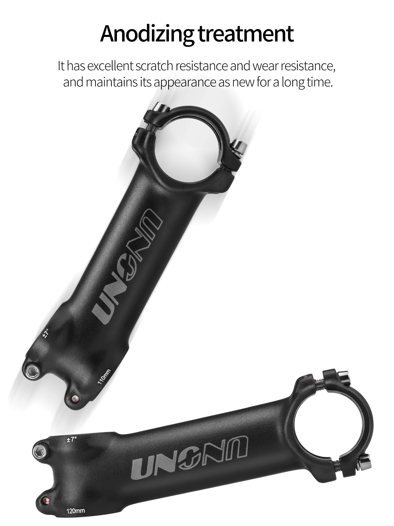 UNO Fahrradvorbau 7/17/35 Grad Mountainbike Brücke 28,6 mm 31,8 mm 60/70/80/90/100/110/120/130 mm Rennrad Lenkertisch – Detail 8