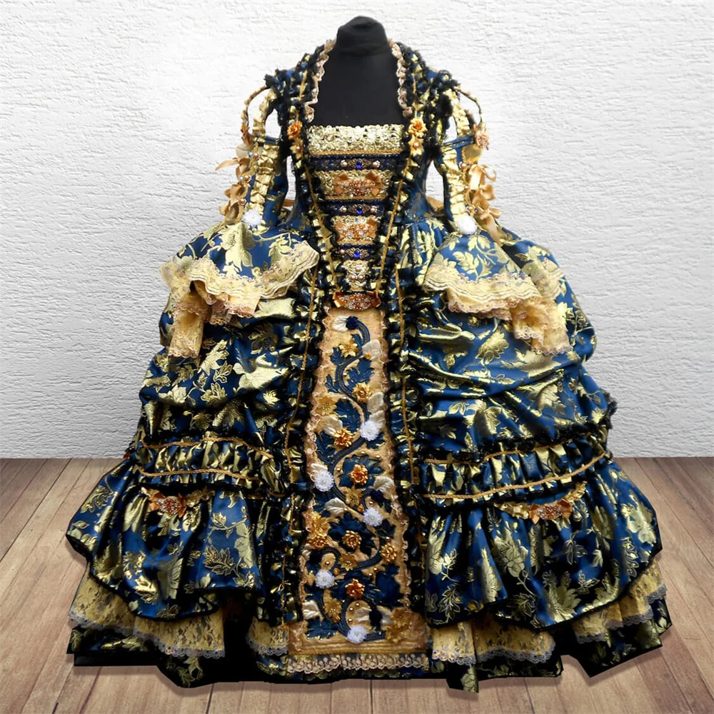 Robe A La Francaise Rokoko Barock Bustle Kleid Marie Antoinette Französische Royal Queen Ballkleid