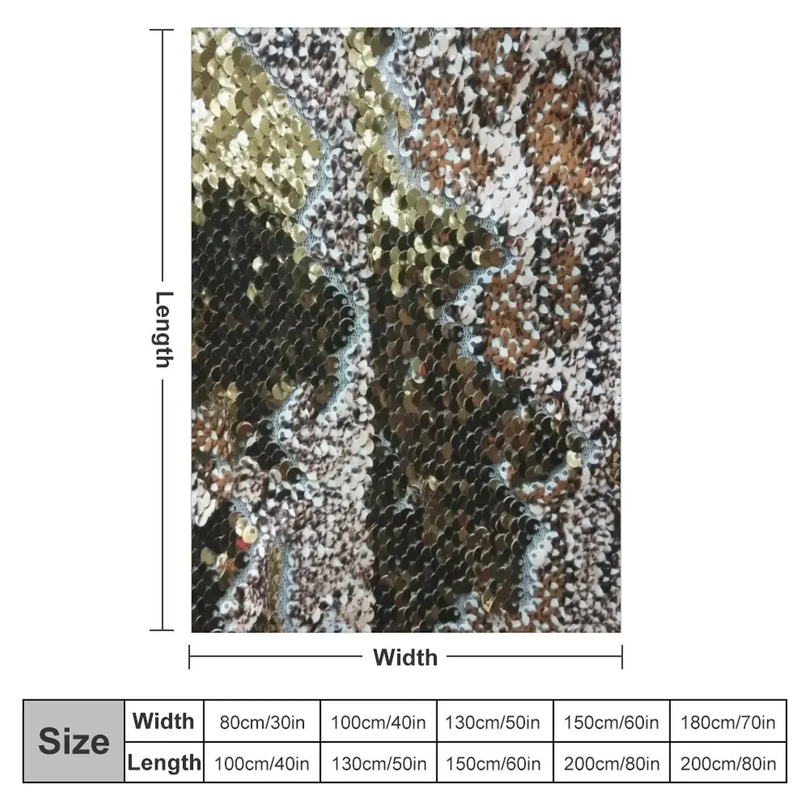 Sequins in Snake Skin Pattern Throw Blanket couch cozy soft plush fuzzy picnic outdoor blanket