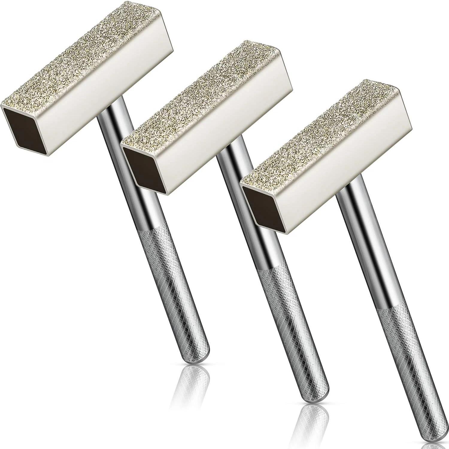 

High Precision Elegant Silver Metal Diamond Grinding Wheel Dresser Set - 3 Pieces Stone Dresser - Bench Grinder Dressing Tool fo