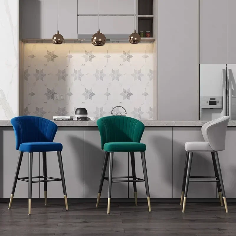 حار مبيعات الشمال كرسي طويل الساق الحديثة بسيطة الأمريكية عالية البراز الساق الحديد مع مسند الظهر البراز #1