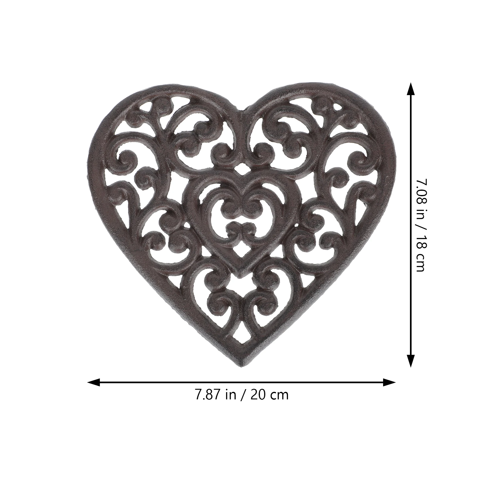 

Heart Shaped Table Mat Decorative Heat Insulated Placemat Hollow Design Non-Slip Pot Holder Anti-Scalding Household Tableware
