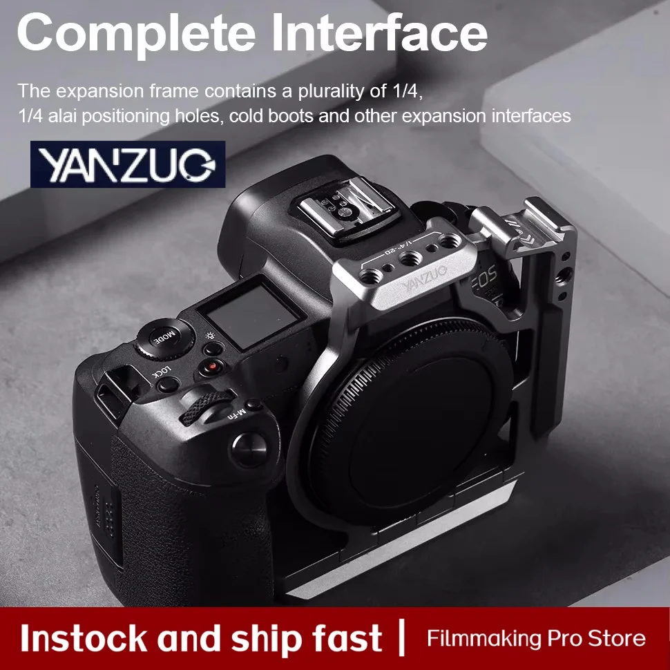 

Клетка для камеры YANZUO для камеры Canon EOS R для светодиодного микрофона, расширительные детали DSLR, клетка из алюминиевого сплава