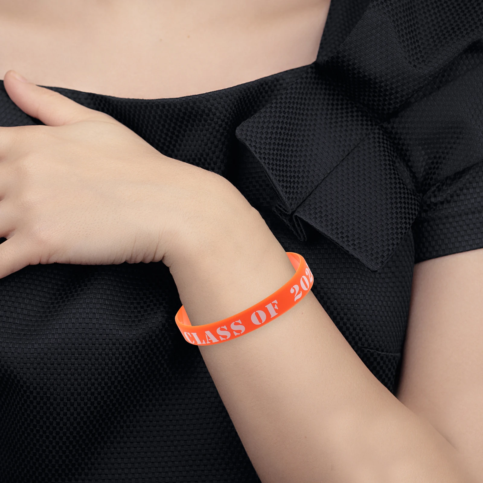 

10 Pcs Graduation Party Bracelet Black College Accessories Bulk Bracelets Decorative Festival Wristband Campus