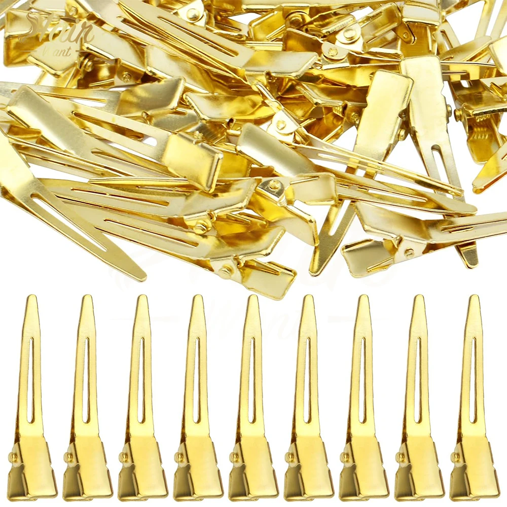 

Hair Want 50 шт. бесшовные зажимы в виде утконоса, заколки для волос из кожи аллигатора, зажимы для завитков с одним зубцом, заколки для волос для парикмахерских, укладки волос