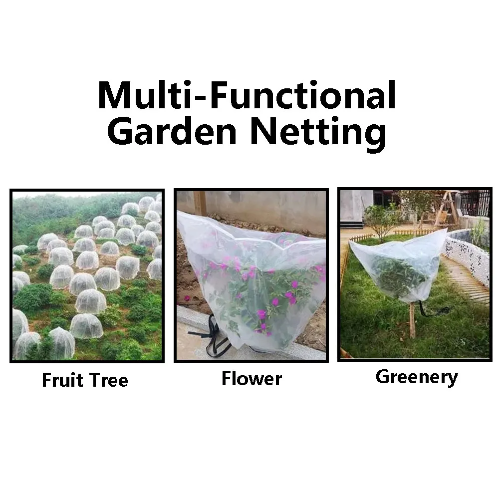 حديقة المعاوضة مكافحة الطيور الحشرات حاجز 60 شبكة الحشرات علة صافي النبات الفاكهة تنمو حقيبة حماية الخضار المعاوضة S M L XL 1 قطعة