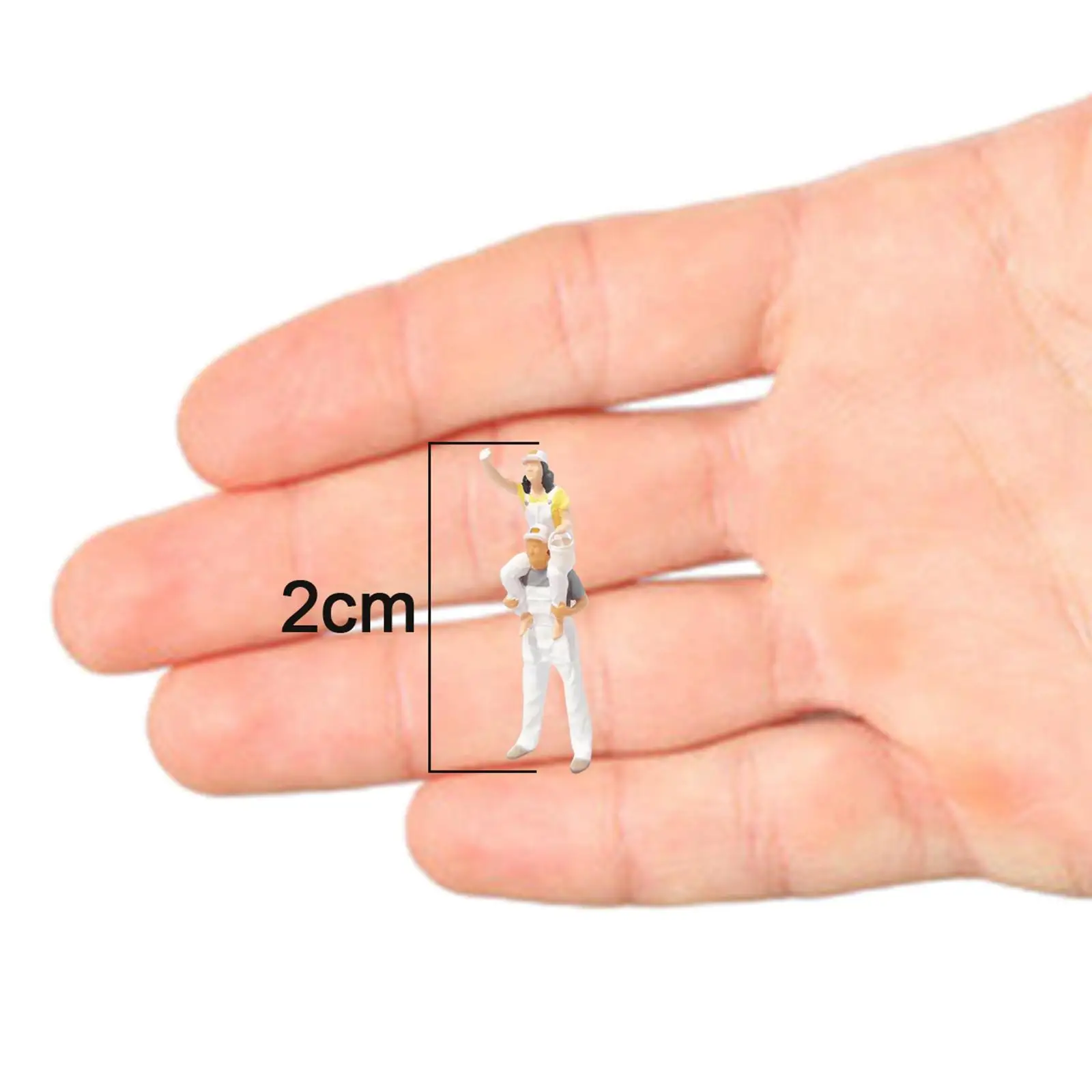 1:87 تماثيل أشخاص مصغرة لملحقات تخطيط المشهد مزدوجة