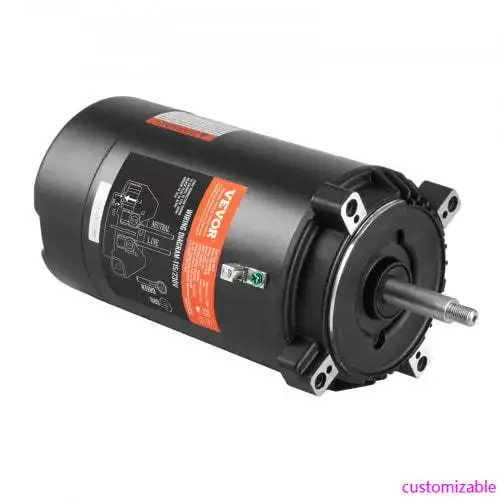 Motor de bomba de piscina de 0,75 HP, marco 56J, 115 V (8 amperios)/230 V (4 amperios) 3450 RPM, 60 Hz, 1,5 factor de servicio, condensador 80F/250 V