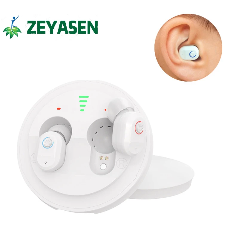 

Hearing Aid Rechargeable High Power Sound Amplifier Digital Hearing Aids Invisible Waterproof Earphone For Deafness Audifono