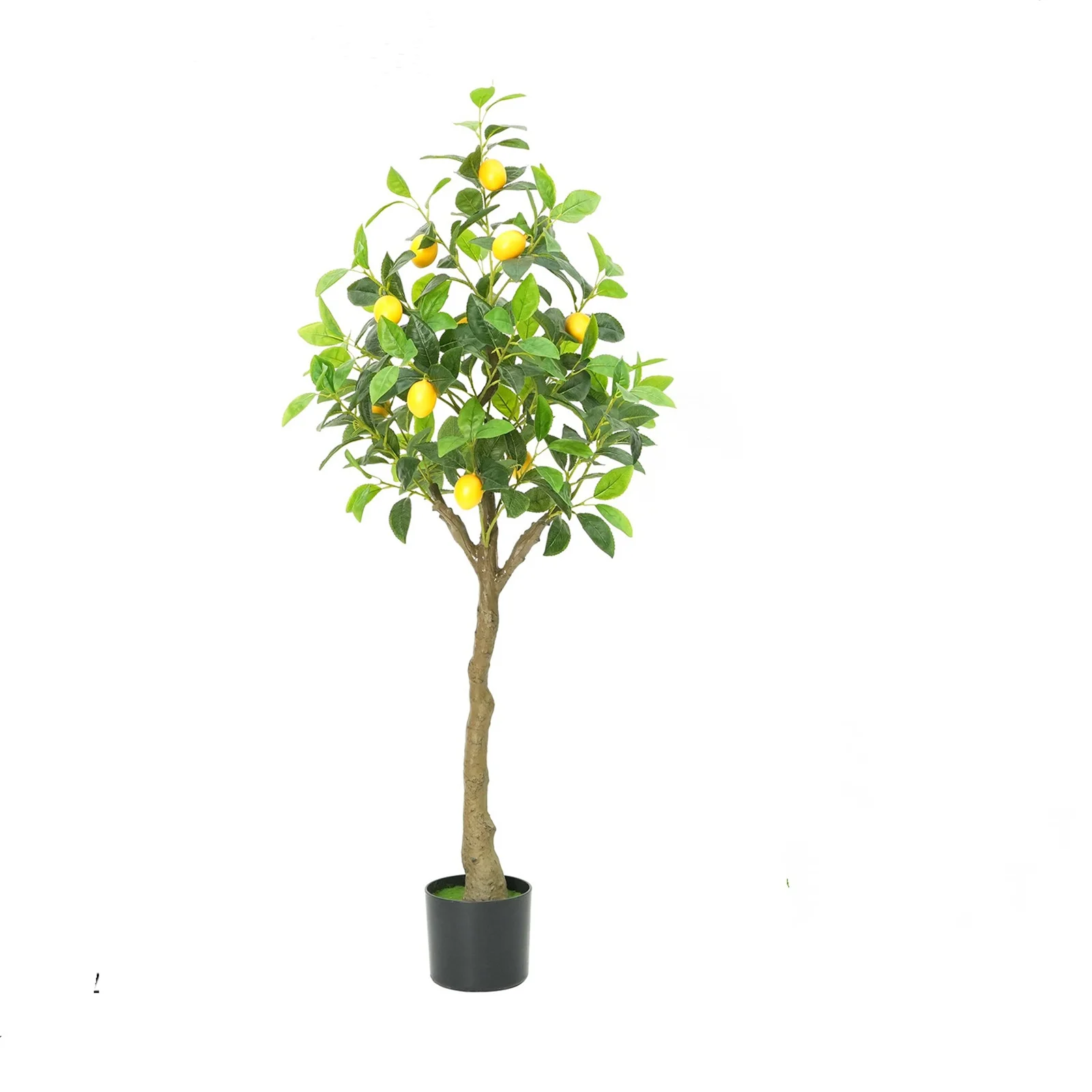 Artificial Lemon Tree, 4ft/5ft Plastic Potted Faux Lemon Fruit Tree for Indoor Outdoor Home Decor Living Room Office Lemon Tree