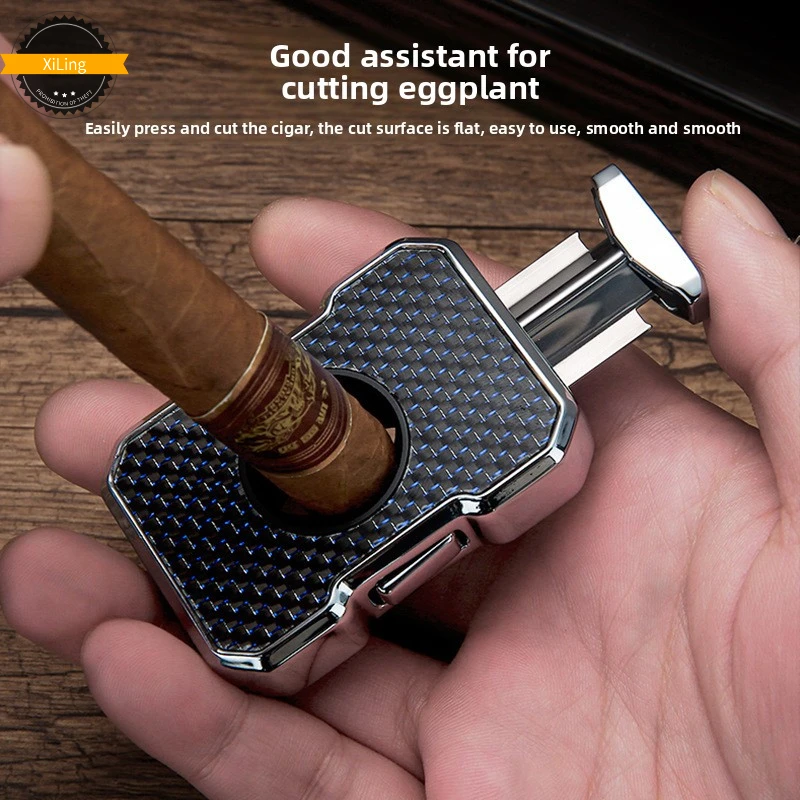 HONEST قاطع السيجار الحاد على شكل حرف V تصميم إبداعي على شكل حرف V سكين السيجار ملحقات السجائر هدايا الأعمال #3