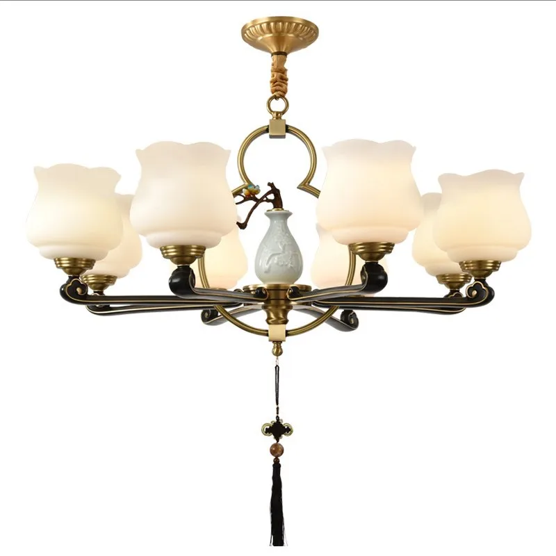 

Chinese style, all copper chandelier, living room dining room bedroom room
