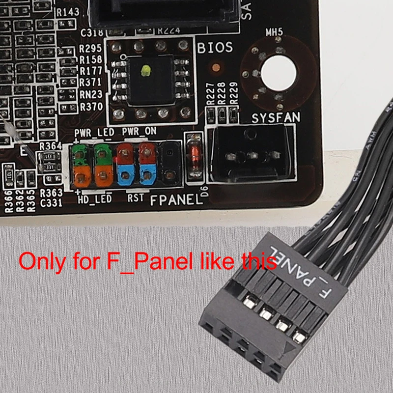 RGEEK 20cm F_PANEL 2.54mm Fパネル メス-2ピン電源リセットSW HD LEDオス PCマザーボード電源スイッチリセットHDDハードドライブ用