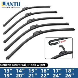 1PC Universal Frameless Car Windshield Wiper Blade J Hook Type Soft Rubber Wipers Car 13