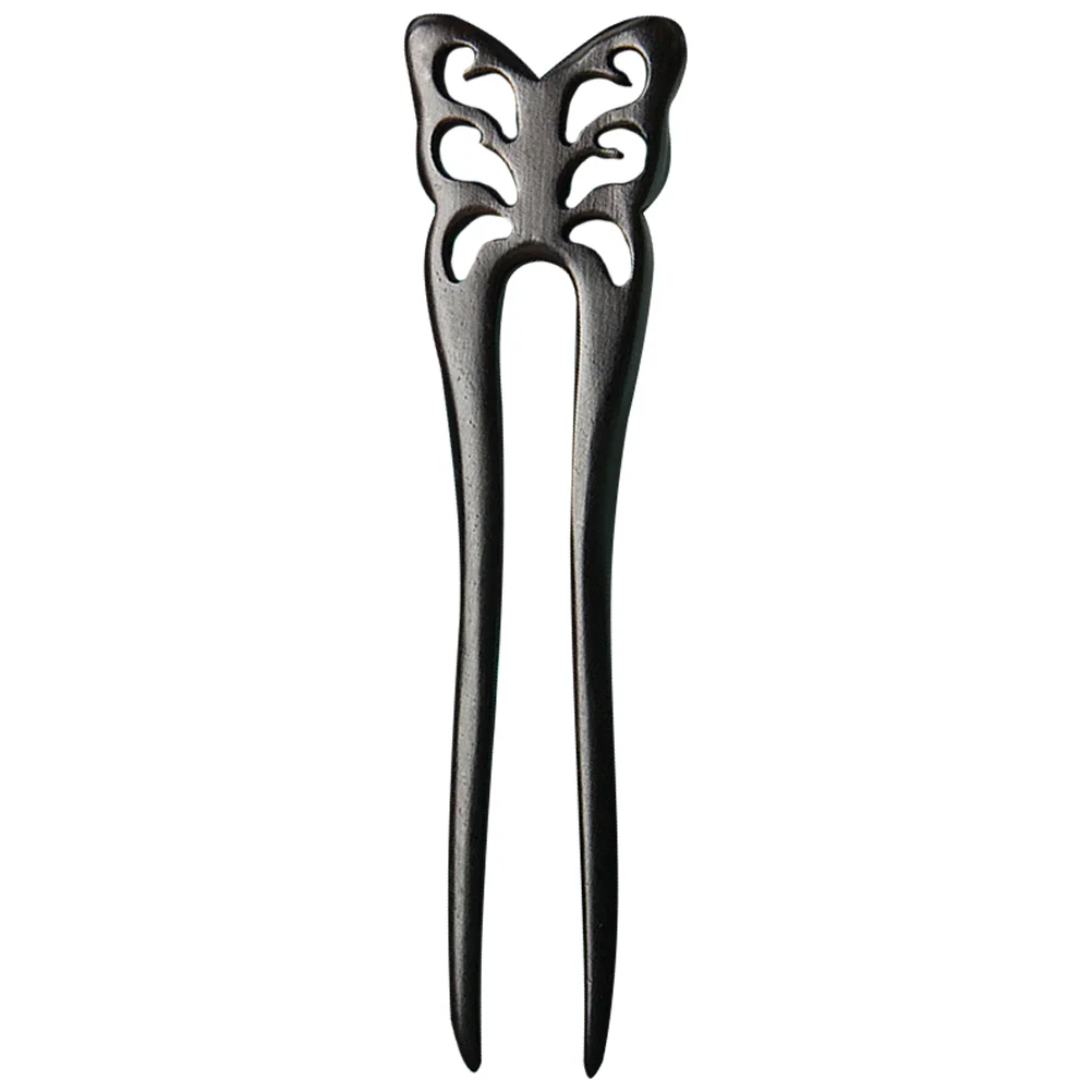 

Ebony Hairpin Wooden Sticks French Accessories U Pins Bun Chinese for Buns Women Hairpins