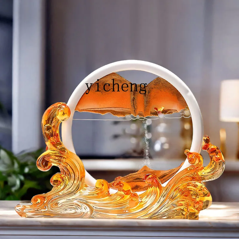 Flowing Sand Art Ornament TV Cabinet Wine Cabinet Entryway High-end Decoration Housewarming Gift