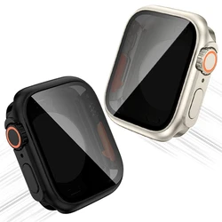 Verre et couvercle étanches pour Apple Watch, verre de confidentialité, protecteur d'écran pour iWatch Series 9, 8, 7, 6, SE 5, 45mm, 44mm, 41mm, 40mm