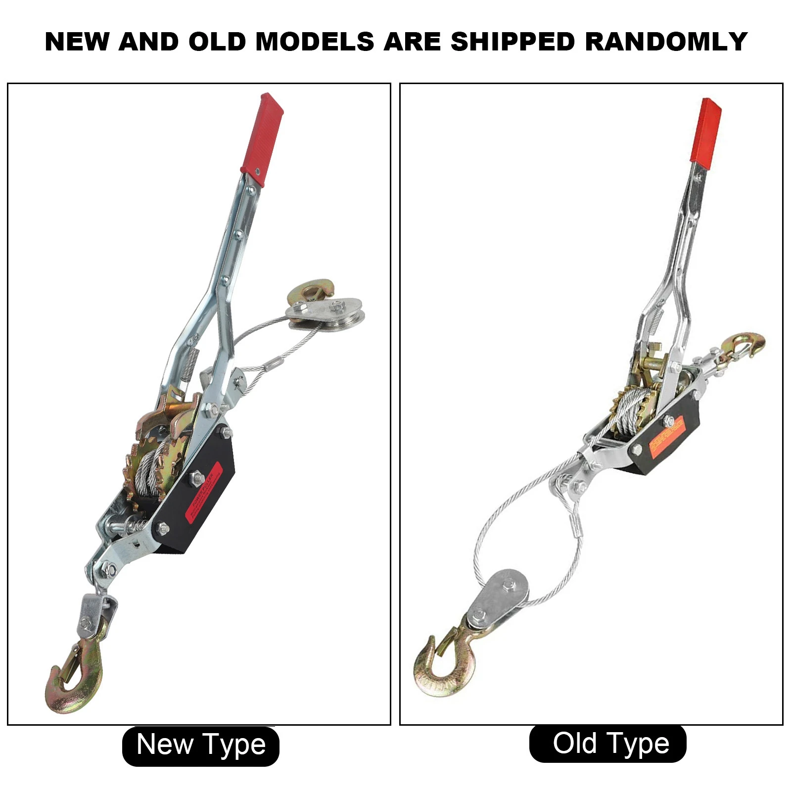 เครื่องดึงลวดสลิง 2 ตัน แบบมือโยก พร้อมตะขอคู่ สำหรับงานยกของหนัก