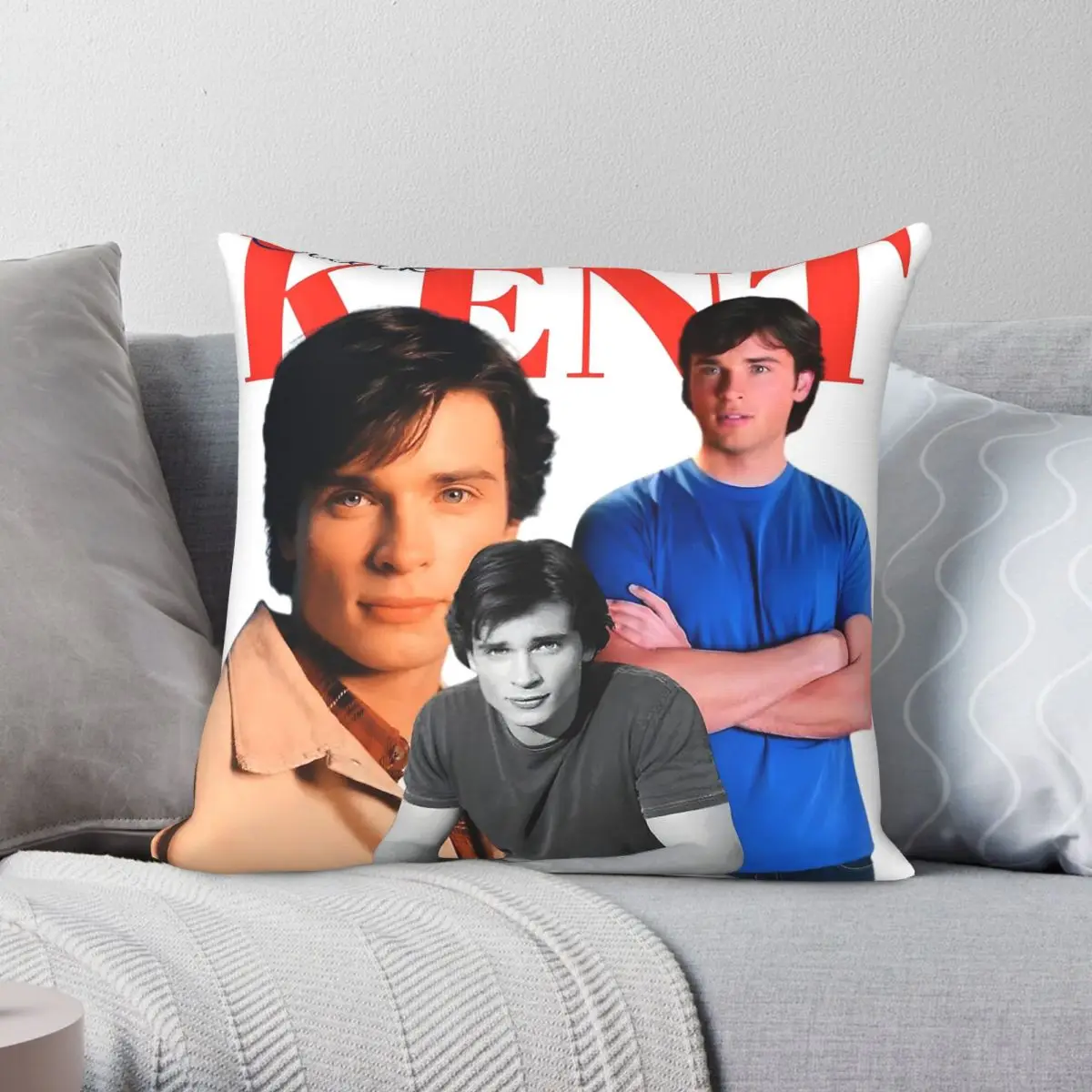 Smallvile Clark Kent David Corenswet Square Pillowcase Polyester Linen Velvet Creative Decor Throw Pillow Sofa Cushion Case 18
