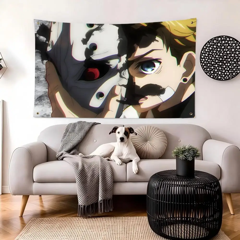 Japanese Anime The Vermilion Mask Flags Personalized Image Wall Hanging Decor for Garage, Bedroom, Living Room, Dorm