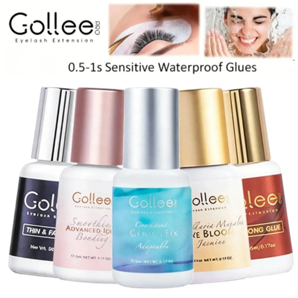 

Клей Gollee All Season для наращивания ресниц, суперклей 0.5s, для накладных ресниц, стойкость 6-8 недель, водостойкий, для макияжа