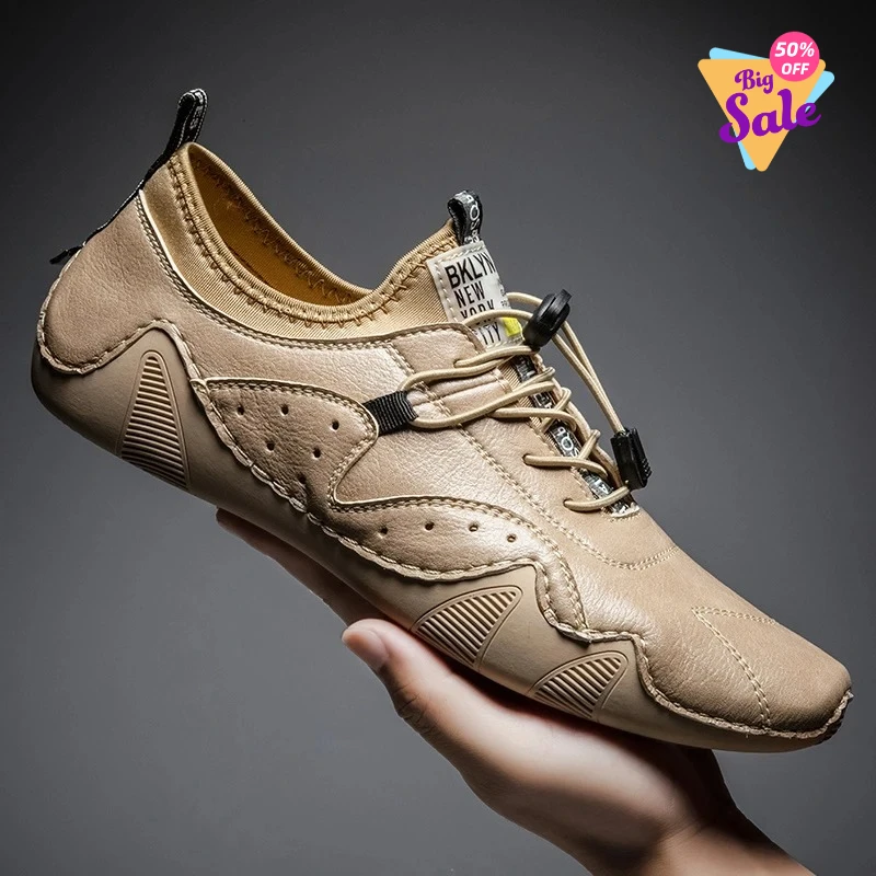 

Leather Casual Sneakers for Men Driving Shoes 2026 New Fashion In Waterproof Men Doug Luxury Dress Loafers Shoes Footwear ﻿