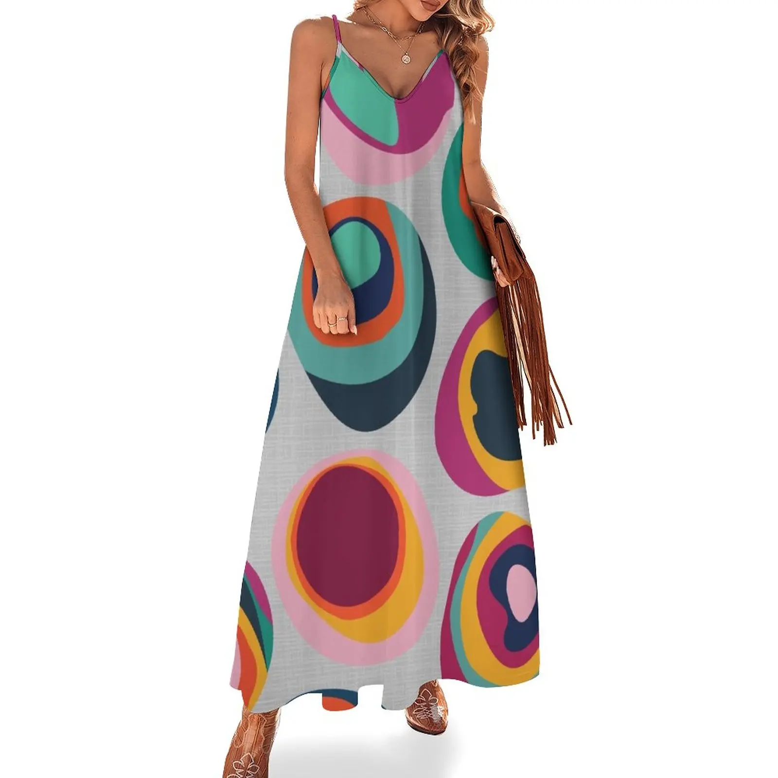 

Rainbow Resin Sleeveless Dress summer clothes for women elegant party dress for women 2023