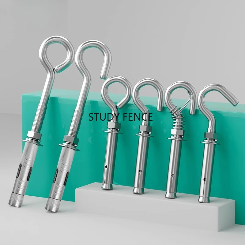 

2pcs Stainless Steel Expansion Hook Screw Lifting Ring Water Heater Expansion Bolt M6/M8/M10/M12 Household Hardware Accessories