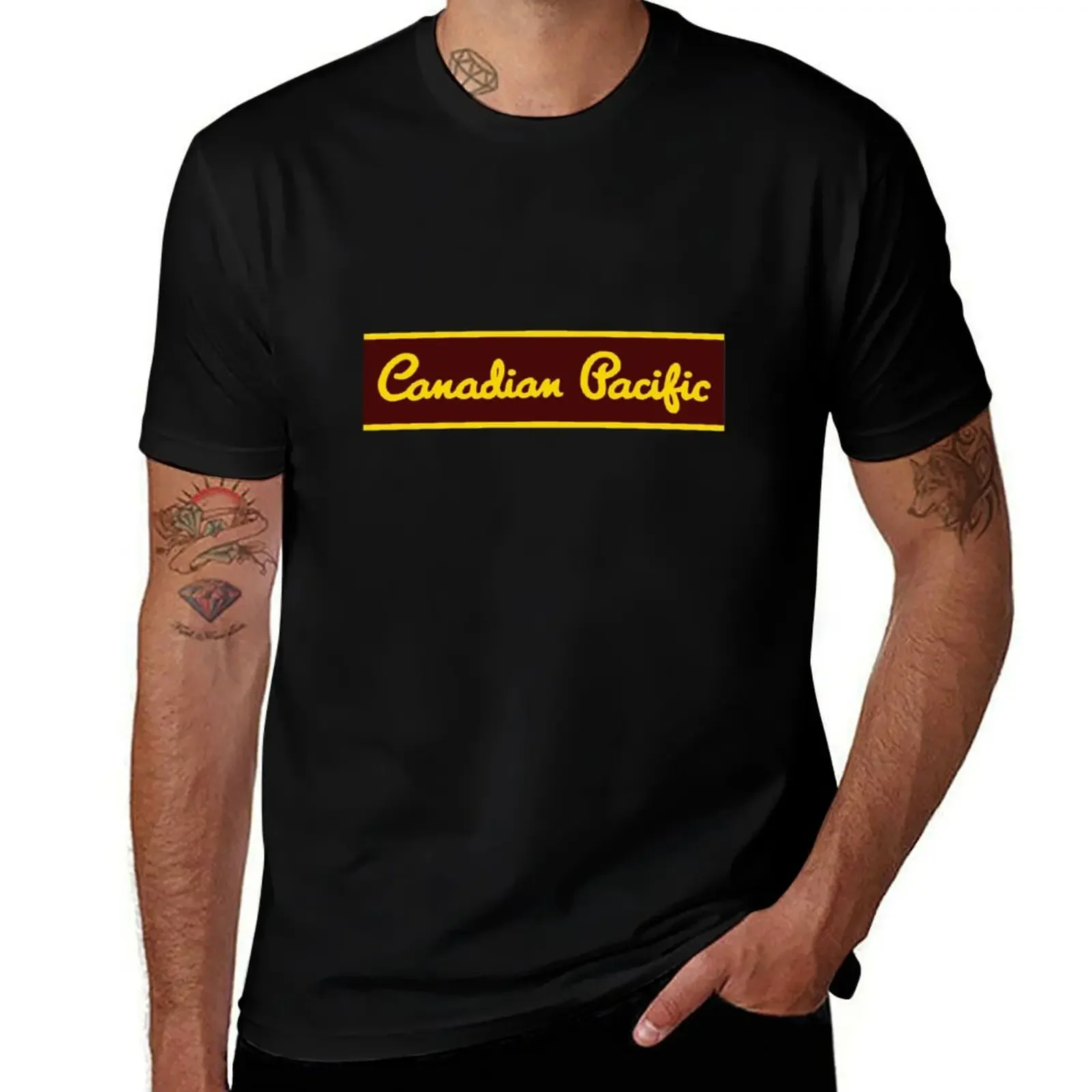 

Vintage Canadian Pacific Railway T-Shirt new edition anime tshirt man clothes plain t shirts men