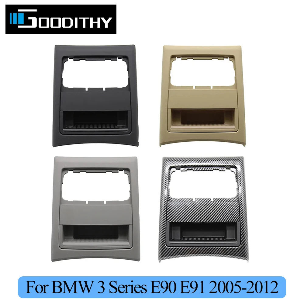 คอนโซลกลางด้านหลัง Fresh Air Outlet Vent Grille ฝาครอบกรอบด้านนอกสําหรับ BMW 3 Series E90 E91 2005-2012 51167145681