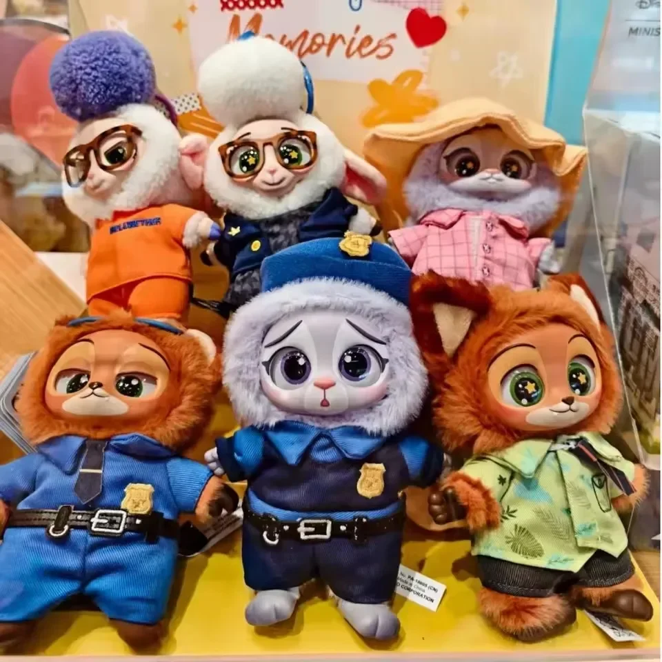 جديد حقيقي ديزني Zootopia الفينيل صندوق أعمى اللعب صندوق مفاجأة الكرتون نيك جودي دمى ظهره المعلقات الحلي الأطفال هدية